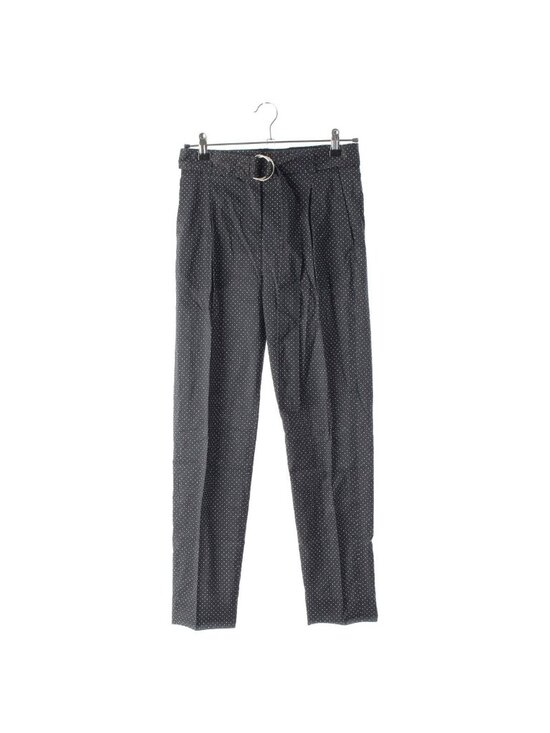Celine Pants - Celine Phoebe Philo Era Dot Pattern Transparent Pleated Pants with Belt 2 Black
